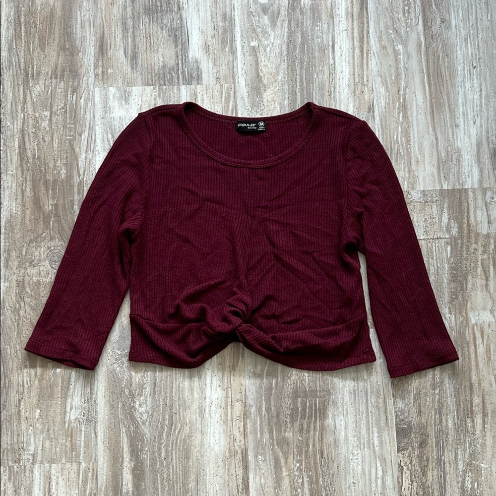 Maroon crop top